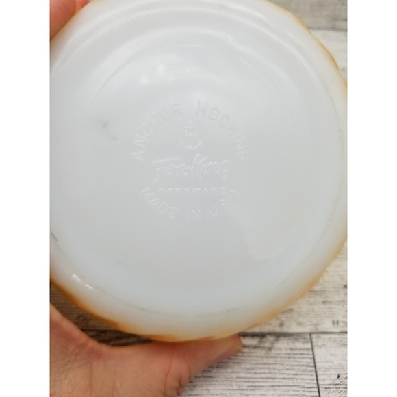 Fire King Peach Lustre Ware Small Casserole Baking Dish 5" Anchor Hocking Vintag - Picture 7 of 11